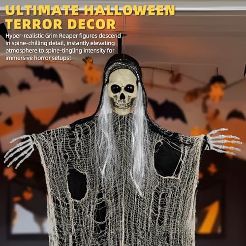 Halloween Decorations Outdoor/Indoor,Set of 3 Scary Hanging Ghosts