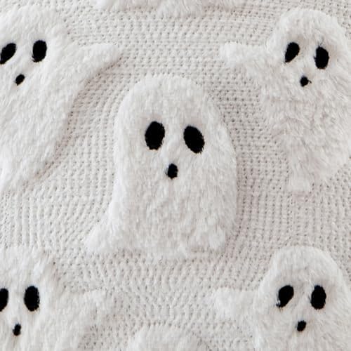 MIULEE White Halloween Pillow Covers Cute Ghost Decor Set of 2 18x18