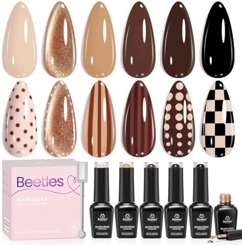 Beetles Halloween Box Cat Eye Gel Nail Polish Set, Witch Potion 6 Colors