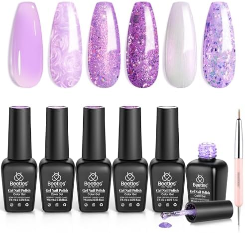 Beetles Halloween Box Cat Eye Gel Nail Polish Set, Witch Potion 6 Colors
