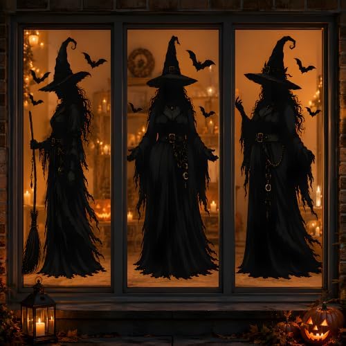 Halloween Decorations - Witch Window Clings for Halloween Party Decor