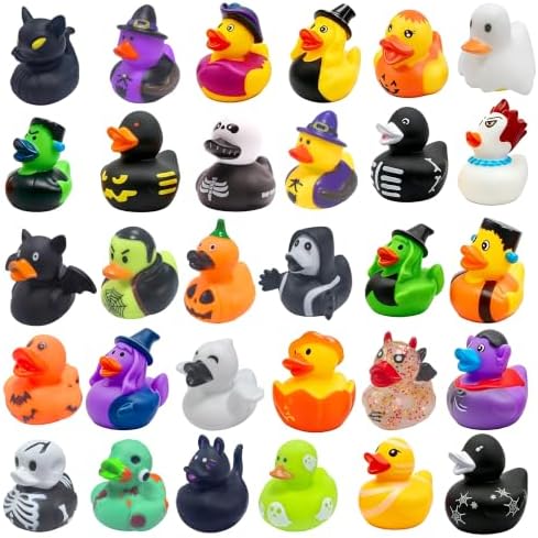 36 Pcs Halloween Rubber Ducks,Baby Showers Accessories Duckies Bath Toys for Kids Halloween Party Favors,Gift Exchange (Halloween)