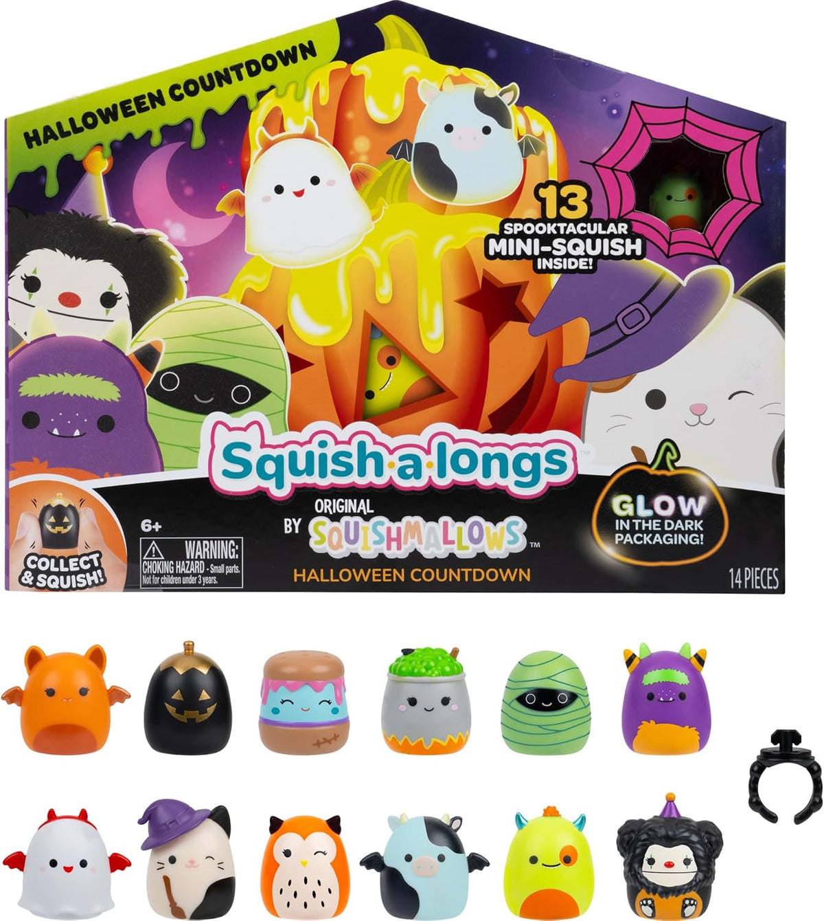 Squish-a-longs Fall 2026 Halloween Countdown Calendar – Includes 13 Mini-Squish