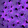 DR.DUDU 36 Pack Halloween Wall Decor Light up Spiders, Purple