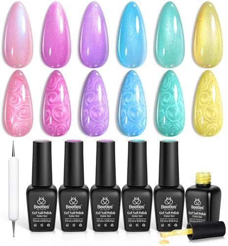 Beetles Halloween Box Cat Eye Gel Nail Polish Set, Witch Potion 6 Colors