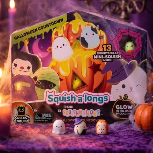 Squish-a-longs Fall 2026 Halloween Countdown Calendar – Includes 13 Mini-Squish