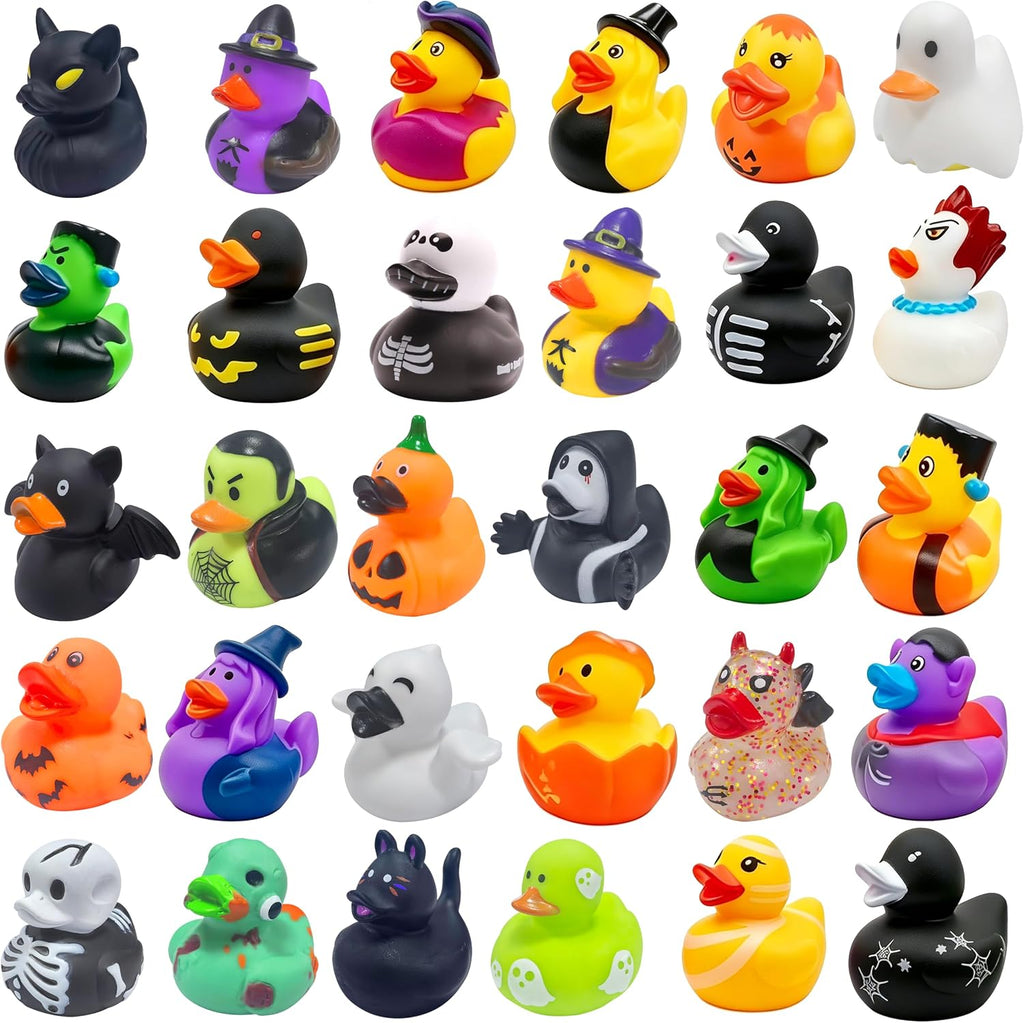 36 Pcs Halloween Rubber Ducks,Baby Showers Accessories Duckies Bath Toys for Kids Halloween Party Favors,Gift Exchange (Halloween)