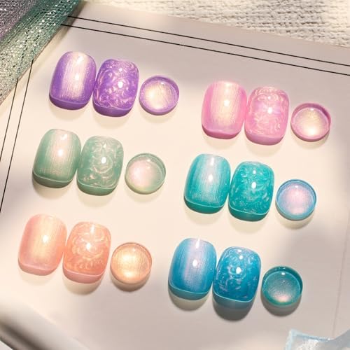Beetles Halloween Box Cat Eye Gel Nail Polish Set, Witch Potion 6 Colors