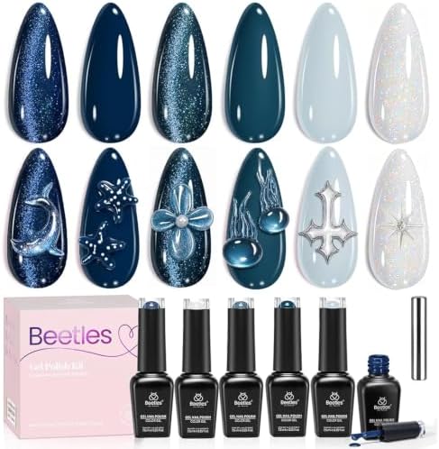 Beetles Halloween Box Cat Eye Gel Nail Polish Set, Witch Potion 6 Colors