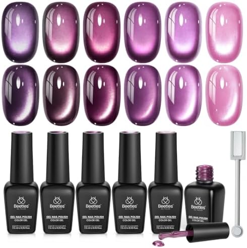 Beetles Halloween Box Cat Eye Gel Nail Polish Set, Witch Potion 6 Colors