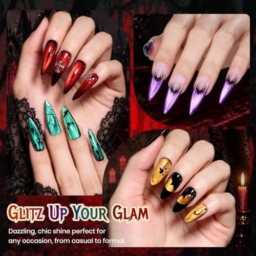 Beetles Halloween Box Cat Eye Gel Nail Polish Set, Witch Potion 6 Colors