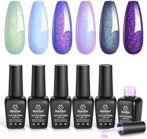Beetles Halloween Box Cat Eye Gel Nail Polish Set, Witch Potion 6 Colors