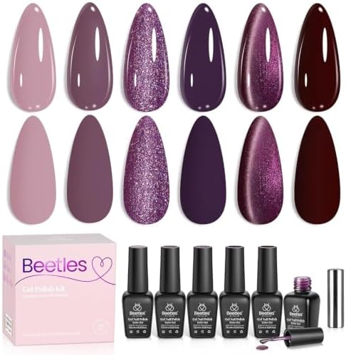 Beetles Halloween Box Cat Eye Gel Nail Polish Set, Witch Potion 6 Colors