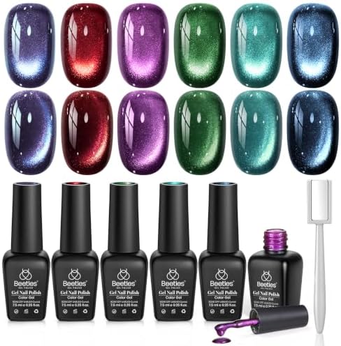 Beetles Halloween Box Cat Eye Gel Nail Polish Set, Witch Potion 6 Colors