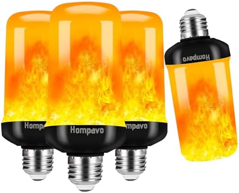 Hompavo 【Upgraded】 Flame Light Bulbs for Home Decor with Upside Down Effect